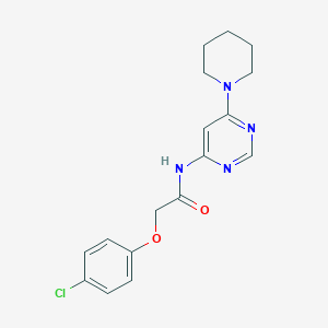 2-(4-chlorophenoxy)-N-(6-(piperidin-1-yl)pyrimidin-4-yl)acetamide