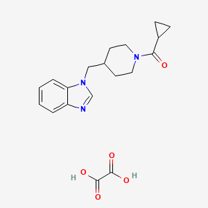 (4-((1H-benzo[d]imidazol-1-yl)methyl)piperidin-1-yl)(cyclopropyl)methanone oxalate
