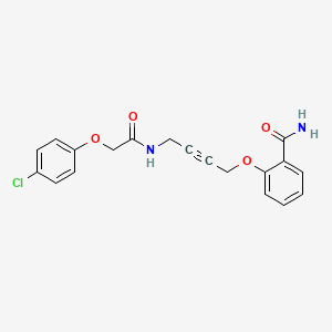2-((4-(2-(4-Chlorophenoxy)acetamido)but-2-yn-1-yl)oxy)benzamide
