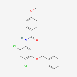 N-(5-(Benzyloxy)-2,4-dichlorophenyl)-4-methoxybenzenecarboxamide
