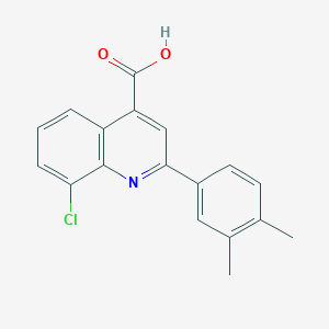molecular formula C18H14ClNO2 B2490780 8-Chloro-2-(3,4-dimethylphenyl)quinoline-4-carboxylic acid CAS No. 862647-95-8