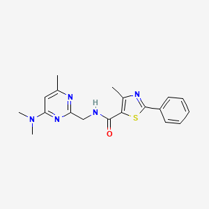 N-((4-(dimethylamino)-6-methylpyrimidin-2-yl)methyl)-4-methyl-2-phenylthiazole-5-carboxamide