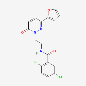 molecular formula C17H13Cl2N3O3 B2490786 2,5-dichloro-N-{2-[3-(furan-2-yl)-6-oxo-1,6-dihydropyridazin-1-yl]ethyl}benzamide CAS No. 946263-57-6