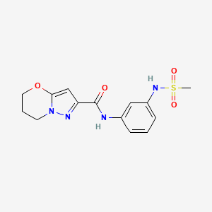 N-(3-(methylsulfonamido)phenyl)-6,7-dihydro-5H-pyrazolo[5,1-b][1,3]oxazine-2-carboxamide