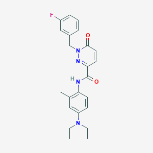 molecular formula C23H25FN4O2 B2490796 N-(4-(diethylamino)-2-methylphenyl)-1-(3-fluorobenzyl)-6-oxo-1,6-dihydropyridazine-3-carboxamide CAS No. 1040634-13-6