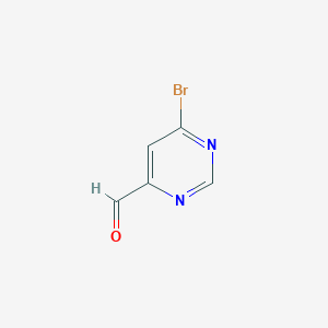 molecular formula C5H3BrN2O B2490812 6-Bromopyrimidine-4-carbaldehyde CAS No. 1805550-15-5