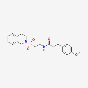 N-(2-((3,4-dihydroisoquinolin-2(1H)-yl)sulfonyl)ethyl)-3-(4-methoxyphenyl)propanamide