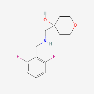 molecular formula C13H17F2NO2 B2490818 4-({[(2,6-Difluorophenyl)methyl]amino}methyl)oxan-4-ol CAS No. 1493732-88-9