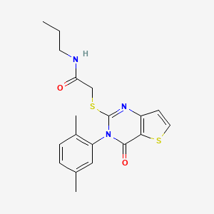 2-{[3-(2,5-dimethylphenyl)-4-oxo-3,4-dihydrothieno[3,2-d]pyrimidin-2-yl]sulfanyl}-N-propylacetamide