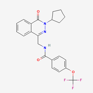 N-((3-cyclopentyl-4-oxo-3,4-dihydrophthalazin-1-yl)methyl)-4-(trifluoromethoxy)benzamide