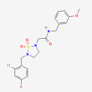 2-(5-(2-chloro-4-fluorobenzyl)-1,1-dioxido-1,2,5-thiadiazolidin-2-yl)-N-(3-methoxybenzyl)acetamide