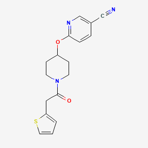 6-((1-(2-(Thiophen-2-yl)acetyl)piperidin-4-yl)oxy)nicotinonitrile