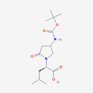 (2S)-2-[4-(Boc-amino)-2-oxo-1-pyrrolidinyl]-4-methylpentanoic Acid