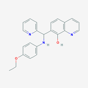 7-(((4-Ethoxyphenyl)amino)(pyridin-2-yl)methyl)quinolin-8-ol