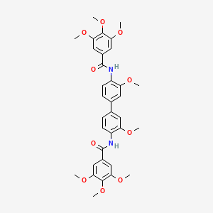 3,4,5-trimethoxy-N-[2-methoxy-4-[3-methoxy-4-[(3,4,5-trimethoxybenzoyl)amino]phenyl]phenyl]benzamide