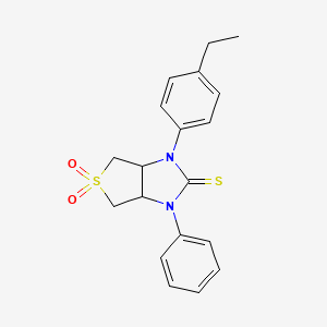 1-(4-ethylphenyl)-3-phenyltetrahydro-1H-thieno[3,4-d]imidazole-2(3H)-thione 5,5-dioxide