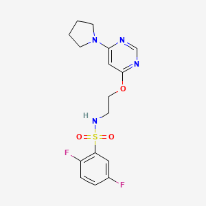 2,5-difluoro-N-(2-((6-(pyrrolidin-1-yl)pyrimidin-4-yl)oxy)ethyl)benzenesulfonamide