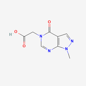 (1-methyl-4-oxo-1,4-dihydro-5H-pyrazolo[3,4-d]pyrimidin-5-yl)acetic acid