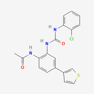 molecular formula C19H16ClN3O2S B2490855 N-(2-(3-(2-chlorophenyl)ureido)-4-(thiophen-3-yl)phenyl)acetamide CAS No. 1207054-20-3