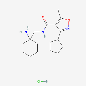 N-[(1-Aminocyclohexyl)methyl]-3-cyclopentyl-5-methyl-1,2-oxazole-4-carboxamide;hydrochloride