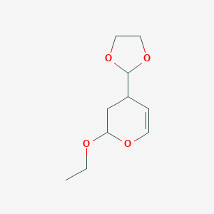 molecular formula C10H16O4 B024909 4-(1,3-Dioxolan-2-YL)-2-ethoxy-3,4-dihydro-2H-pyran CAS No. 110238-80-7