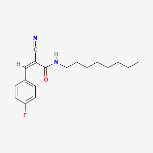 molecular formula C18H23FN2O B2490905 (Z)-2-Cyano-3-(4-fluorophenyl)-N-octylprop-2-enamide CAS No. 477972-95-5