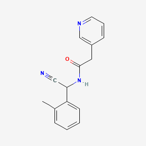 molecular formula C16H15N3O B2490907 N-[cyano(2-methylphenyl)methyl]-2-(pyridin-3-yl)acetamide CAS No. 1375226-75-7