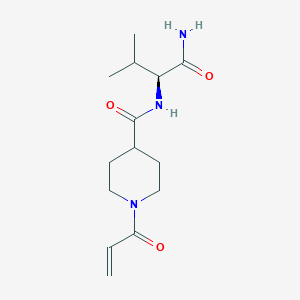 N-[(2S)-1-Amino-3-methyl-1-oxobutan-2-yl]-1-prop-2-enoylpiperidine-4-carboxamide