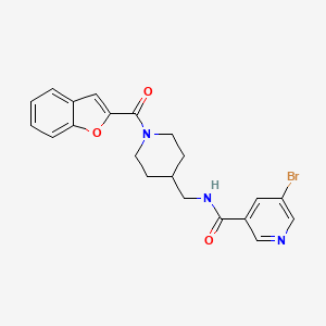 N-((1-(benzofuran-2-carbonyl)piperidin-4-yl)methyl)-5-bromonicotinamide