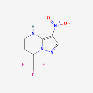 2-Methyl-3-nitro-7-(trifluoromethyl)-4,5,6,7-tetrahydropyrazolo[1,5-a]pyrimidine