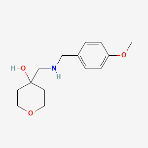 B2490932 4-({[(4-Methoxyphenyl)methyl]amino}methyl)oxan-4-ol CAS No. 1483176-06-2