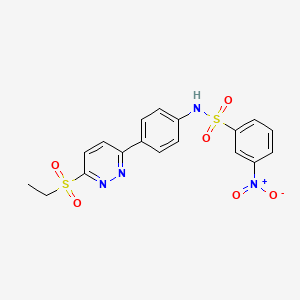 N-(4-(6-(ethylsulfonyl)pyridazin-3-yl)phenyl)-3-nitrobenzenesulfonamide