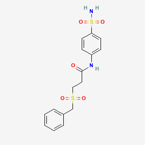3-(benzylsulfonyl)-N-(4-sulfamoylphenyl)propanamide
