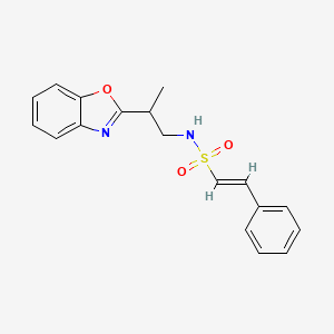 (E)-N-[2-(1,3-Benzoxazol-2-YL)propyl]-2-phenylethenesulfonamide
