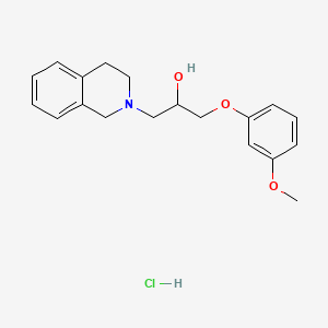 molecular formula C19H24ClNO3 B2490957 1-(3,4-DIHYDROISOQUINOLIN-2(1H)-YL)-3-(3-METHOXYPHENOXY)PROPAN-2-OL HYDRO+ CAS No. 478614-53-8