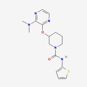 3-((3-(dimethylamino)pyrazin-2-yl)oxy)-N-(thiophen-2-yl)piperidine-1-carboxamide