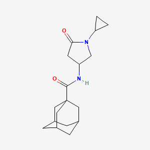 molecular formula C18H26N2O2 B2491008 N-(1-cyclopropyl-5-oxopyrrolidin-3-yl)adamantane-1-carboxamide CAS No. 1396806-10-2