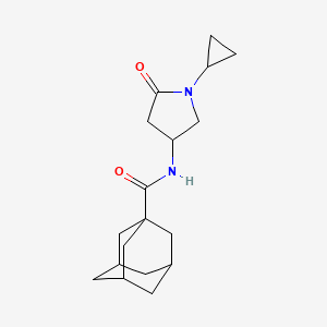 (3r,5r,7r)-N-(1-cyclopropyl-5-oxopyrrolidin-3-yl)adamantane-1-carboxamide
