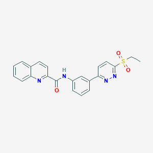 N-(3-(6-(ethylsulfonyl)pyridazin-3-yl)phenyl)quinoline-2-carboxamide