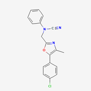 N-{[5-(4-chlorophenyl)-4-methyl-1,3-oxazol-2-yl]methyl}-N-cyanoaniline