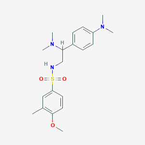 molecular formula C20H29N3O3S B2491032 N-[2-(dimethylamino)-2-[4-(dimethylamino)phenyl]ethyl]-4-methoxy-3-methylbenzene-1-sulfonamide CAS No. 946366-05-8
