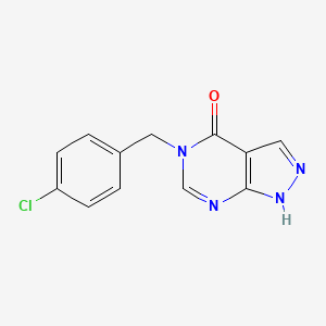 molecular formula C12H9ClN4O B2491051 5-(4-chlorobenzyl)-1,5-dihydro-4H-pyrazolo[3,4-d]pyrimidin-4-one CAS No. 402570-41-6