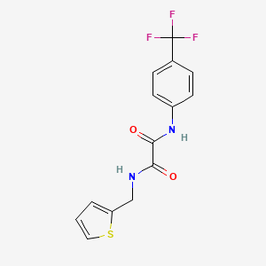 molecular formula C14H11F3N2O2S B2491086 N1-(thiophen-2-ylmethyl)-N2-(4-(trifluoromethyl)phenyl)oxalamide CAS No. 941894-81-1
