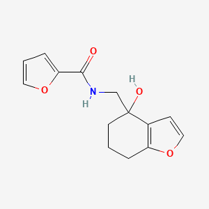 molecular formula C14H15NO4 B2491141 N-((4-hydroxy-4,5,6,7-tetrahydrobenzofuran-4-yl)methyl)furan-2-carboxamide CAS No. 2309310-42-5