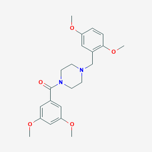 molecular formula C22H28N2O5 B249118 1-(3,5-DIMETHOXYBENZOYL)-4-[(2,5-DIMETHOXYPHENYL)METHYL]PIPERAZINE 
