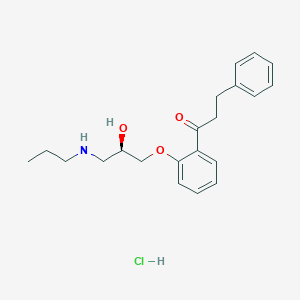 molecular formula C21H28ClNO3 B024912 (r)-(+)-Propafenone hydrochloride CAS No. 107381-35-1