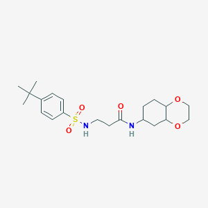 molecular formula C21H32N2O5S B2491204 3-(4-tert-butylbenzenesulfonamido)-N-(octahydro-1,4-benzodioxin-6-yl)propanamide CAS No. 1902900-87-1