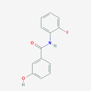 molecular formula C13H10FNO2 B2491228 N-(2-fluorophenyl)-3-hydroxybenzamide CAS No. 339240-92-5