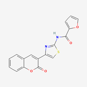molecular formula C17H10N2O4S B2491230 N-[4-(2-oxochromen-3-yl)-1,3-thiazol-2-yl]furan-2-carboxamide CAS No. 361168-02-7