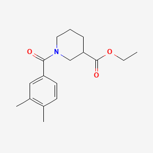 molecular formula C17H23NO3 B2491268 Ethyl 1-(3,4-dimethylbenzoyl)piperidine-3-carboxylate CAS No. 349618-55-9